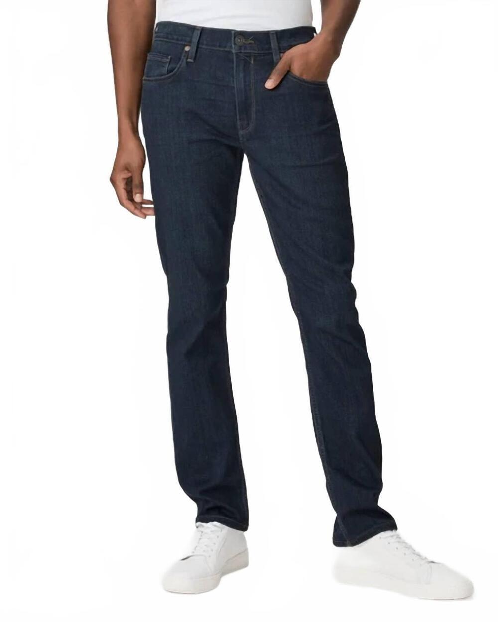 NEW PAIGE federal slim straight leg jeans in cellar